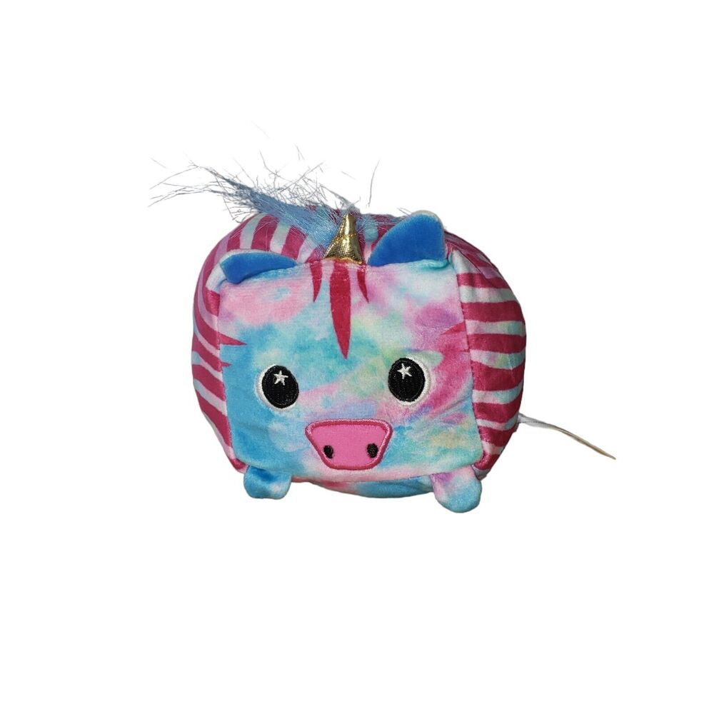 Moosh-Moosh Squishy Square Aurora Zebracorn Plush Stuffed Animal No Tag